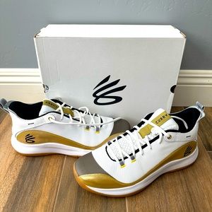 Under Armour Curry Basketball Shoes - White & Gold Men Size 12.5 NIB